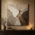 Fragmented Earth Textured Abstract Wall Art Canvas Print - Image 8