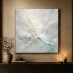 Aqua Bloom Fluid Abstract Wall Art Canvas Print - Image 8
