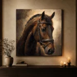 Bridled Chestnut Horse Wall Art Canvas Print - Image 7