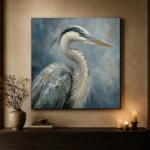 Blue Heron Portrait Bird Wall Art Canvas Print - Image 8