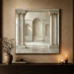 Ivory Colonnade Classical Architecture Wall Art Canvas Print - Image 8