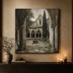 Stained Glass Sanctuary Gothic Architecture Wall Art Canvas Print - Image 8