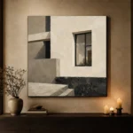 Ivory Facade Modern Architecture Wall Art Canvas Print - Image 6