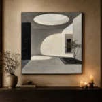 Oculus Courtyard Modern Architecture Wall Art Canvas Print - Image 8