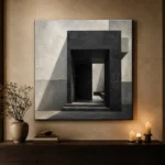 Black Portal Modern Architecture Wall Art Canvas Print - Image 8