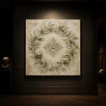 Laurel Blossom Wreath Botanical Bedroom Wall Art Canvas Print - Image 10