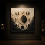 Celestial Crescent Orbit Moon Phase Wall Art Canvas Print - Image 10