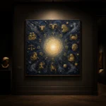 Golden Zodiac Constellation Zodiac Wall Art Canvas Print - Image 10