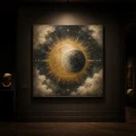 Solar Eclipse Sun and Moon Wall Art Canvas Print - Image 10