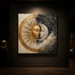 Celestial Embrace Sun and Moon Wall Art Canvas Print - Image 10