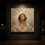 Lunar Bloom Celestial Feminine Wall Art Canvas Print - Image 10