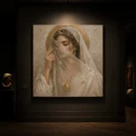 Veiled Moon Muse Celestial Feminine Wall Art Canvas Print - Image 10