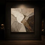 Fragmented Earth Textured Abstract Wall Art Canvas Print - Image 9