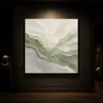 Sage Horizon Flow Fluid Abstract Wall Art Canvas Print - Image 9