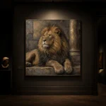 Stone Throne Lion Wall Art Canvas Print - Image 9