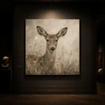 Soft Doe Wildlife Portrait Wall Art Canvas Print - Image 9