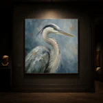 Blue Heron Portrait Bird Wall Art Canvas Print - Image 9