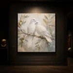 White Doves Bird Wall Art Canvas Print - Image 9