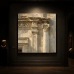 Sunlit Facade Detail Classical Architecture Wall Art Canvas Print - Image 9