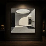 Oculus Courtyard Modern Architecture Wall Art Canvas Print - Image 9