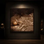 Lace and Pearls Romantic Bedroom Wall Art Canvas Print - Image 10