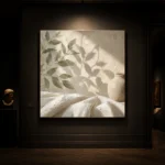 Olive Branch Shadows Botanical Bedroom Wall Art Canvas Print - Image 10