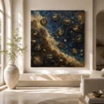 Celestial Medallion Map Zodiac Wall Art Canvas Print - Image 11