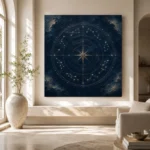 Celestial Compass Wheel Constellation Wall Art Canvas Print - Image 11