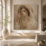 Veiled Moon Muse Celestial Feminine Wall Art Canvas Print - Image 11