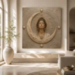 Lunar Oracle Celestial Feminine Wall Art Canvas Print - Image 11