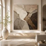 Fragmented Earth Textured Abstract Wall Art Canvas Print - Image 10