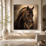 Bridled Chestnut Horse Wall Art Canvas Print - Image 9