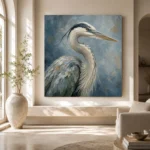 Blue Heron Portrait Bird Wall Art Canvas Print - Image 10