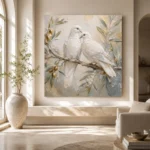 White Doves Bird Wall Art Canvas Print - Image 10