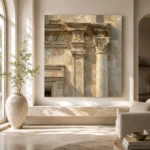 Sunlit Facade Detail Classical Architecture Wall Art Canvas Print - Image 10