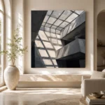 Skylight Grid Modern Architecture Wall Art Canvas Print - Image 7