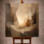 Luminous Neutral Abstract Wall Art Canvas Print