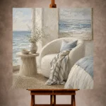 Coastal Bedroom Wall Art wall art print for elegant interiors