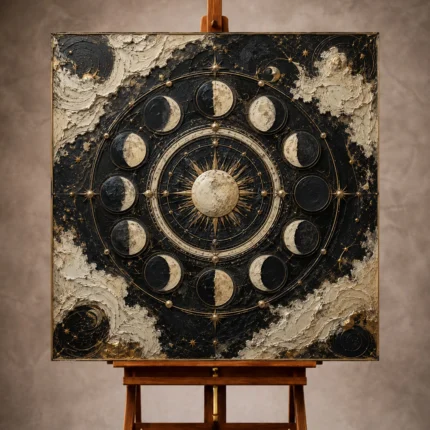 Moon Phase Wall Art wall art print for elegant interiors