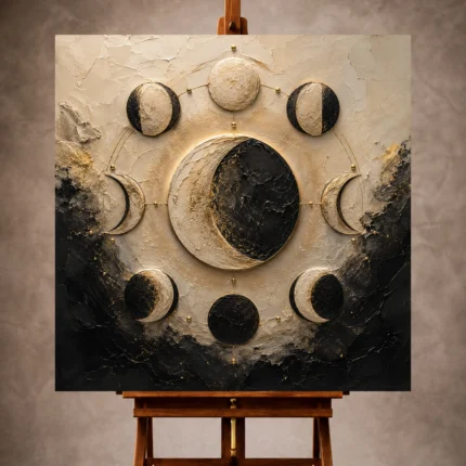 Moon Phase Wall Art wall art print for elegant interiors