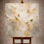 Gilded Fragment Field Gold Abstract Wall Art Canvas Print