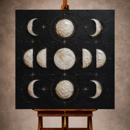 Moon Phase Wall Art wall art print for elegant interiors
