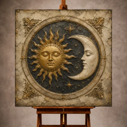 Sun and Moon Wall Art wall art print for elegant interiors