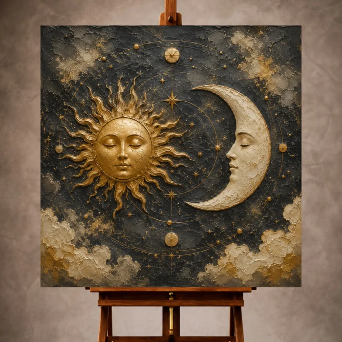 Sun and Moon Wall Art wall art print for elegant interiors