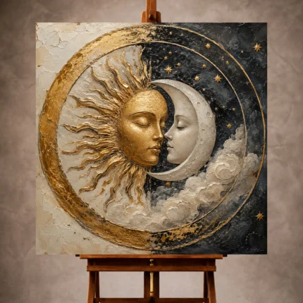 Sun and Moon Wall Art wall art print for elegant interiors