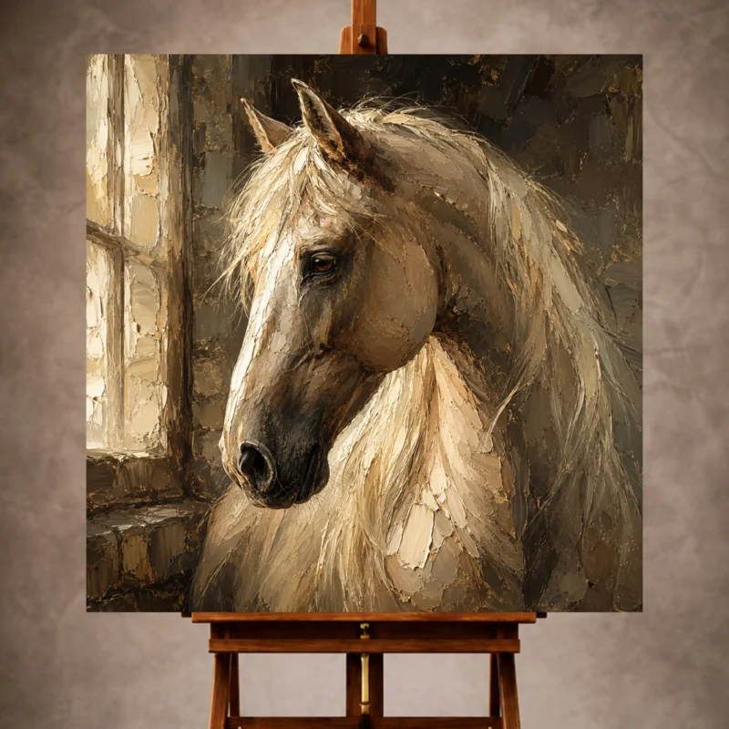 Horse Wall Art, Wall Art, Art Prints, Home Decor, Interior Design, Gallery Wall, Animal Wall Art, Horse Prints, Equestrian Wall Art, Brown Horse Art, Canvas Print, Luxury Wall Decor, Neutral Wall Art, Office Wall Art, Modern Interior