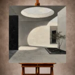 Oculus Courtyard Modern Architecture Wall Art Canvas Print