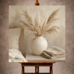 Serene Neutral Bedroom Wall Art wall art print for elegant interiors
