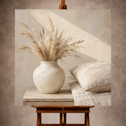 Serene Neutral Bedroom Wall Art wall art print for elegant interiors