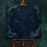 Scattered Star Field Constellation Wall Art Canvas Print - Image 3